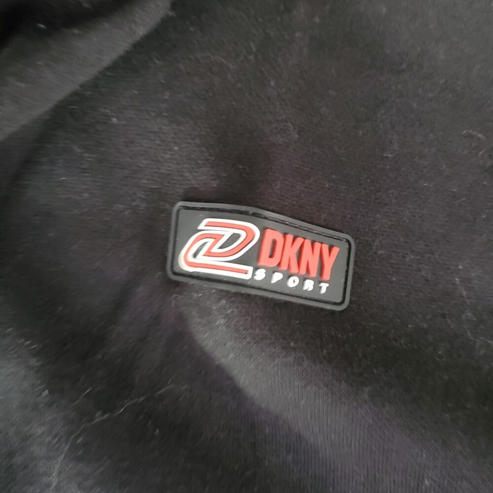 DKNY Sport Hoodie Zip Up Black Red Logo Sleeve Mens 3XL NWT - Picture 3 of 8